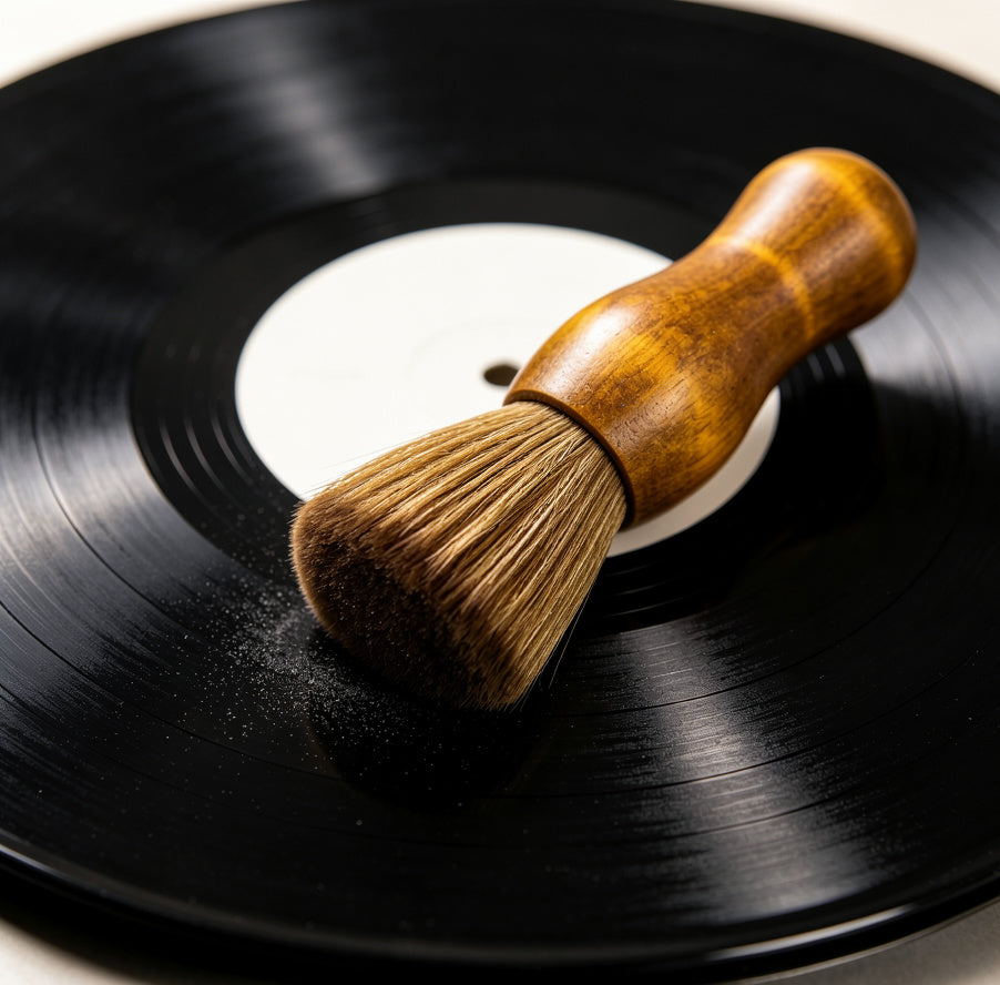 AUDURA brush helps reduce vinyl surface noise